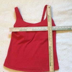 Red padded bra top new w/o tags. 95% cotton & 5% spandex in excellent condition